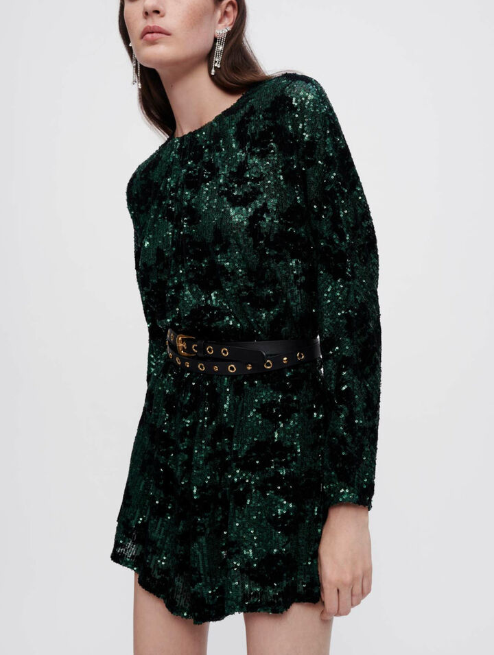 Tuta pantalone in paillettes