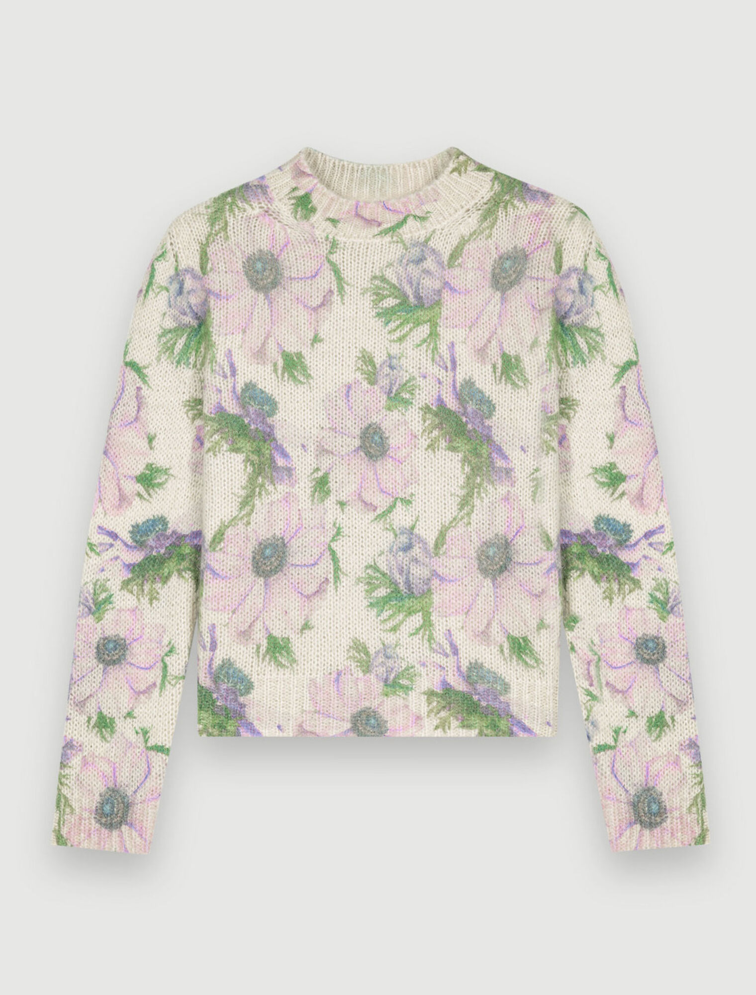 Maglia in jacquard vaporoso a fiori