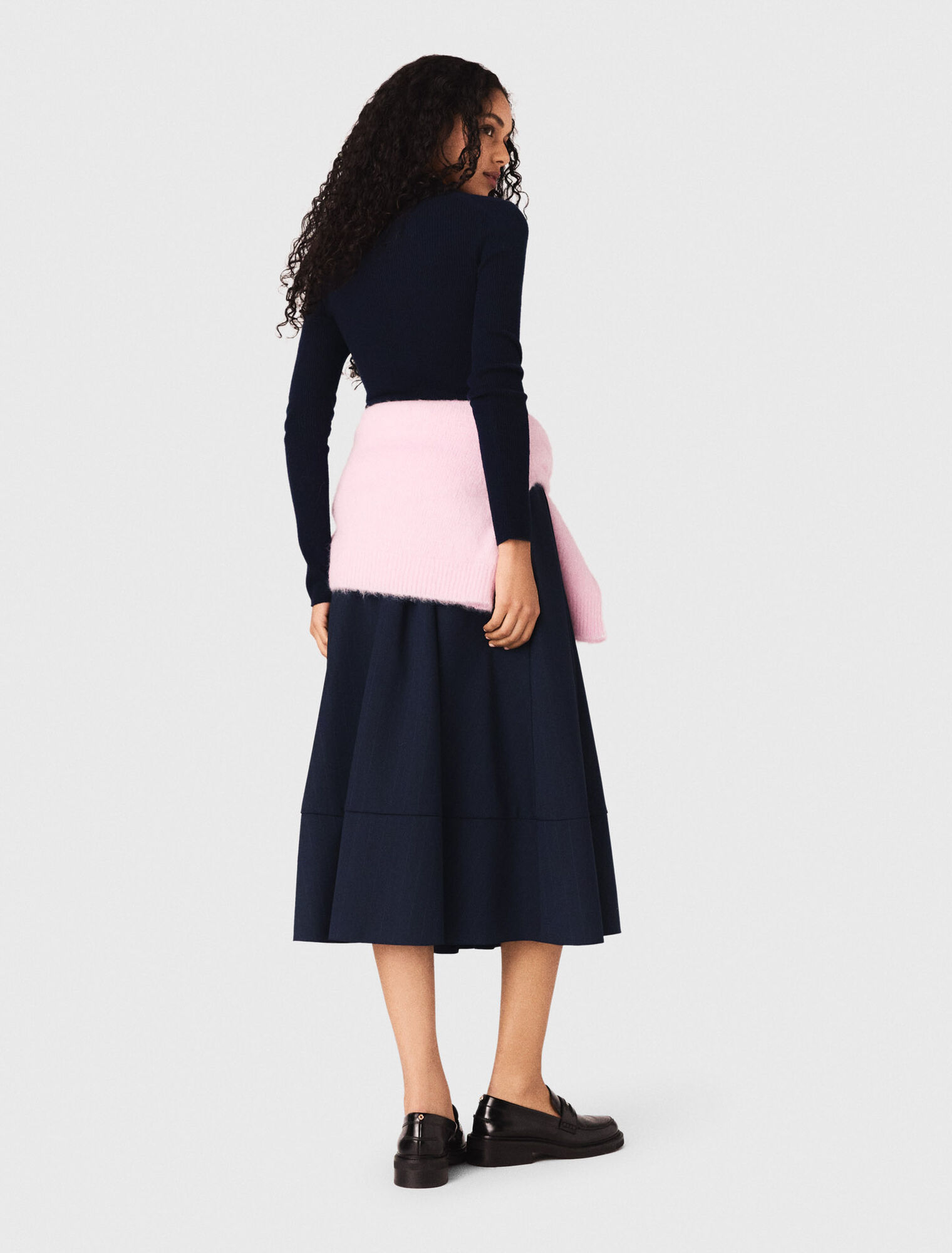 Pullover a coste collo polo