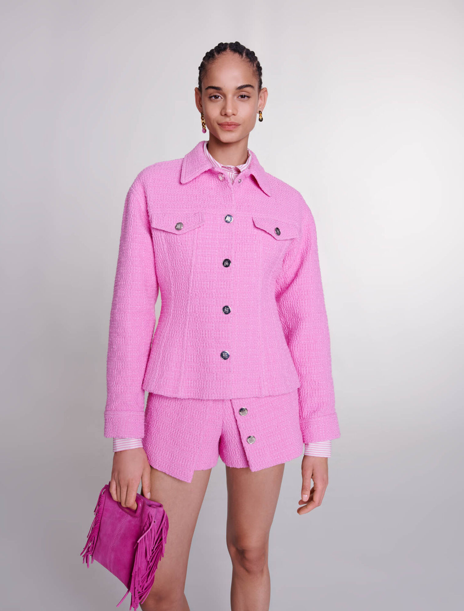 Giacca attillata in tweed
