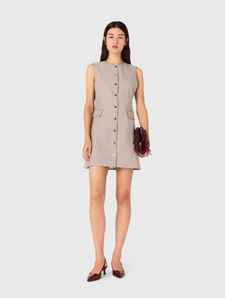 Abito tailleur corto con strass