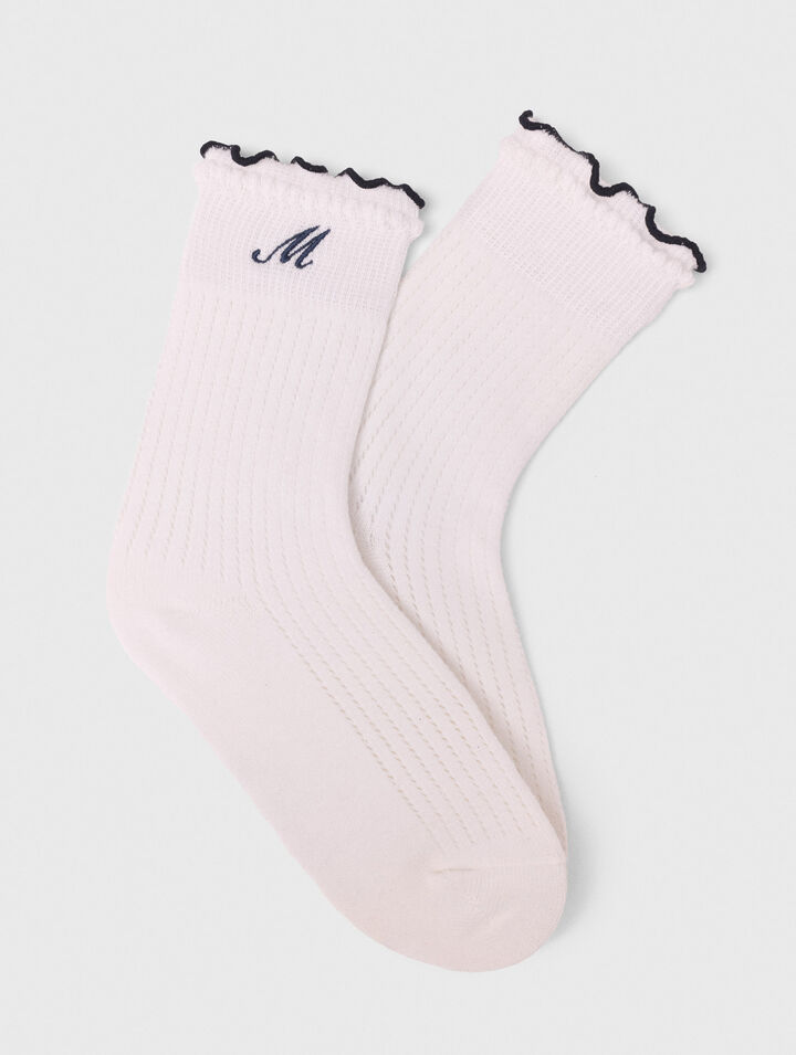 Calzini pointelle in cotone
