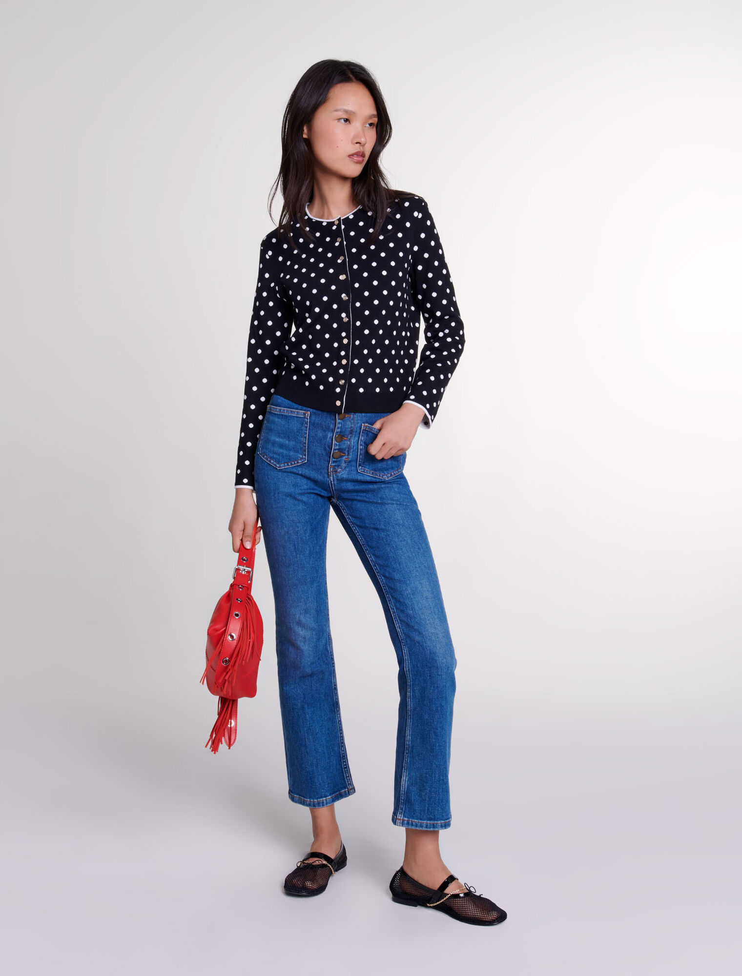 Cardigan in maglia jacquard