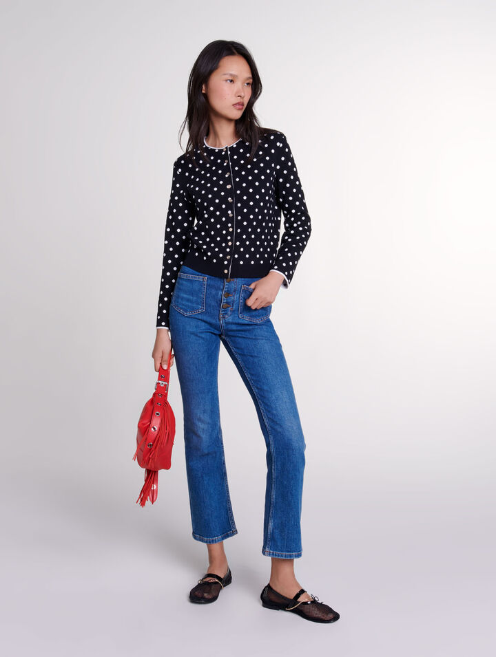 Cardigan in maglia jacquard