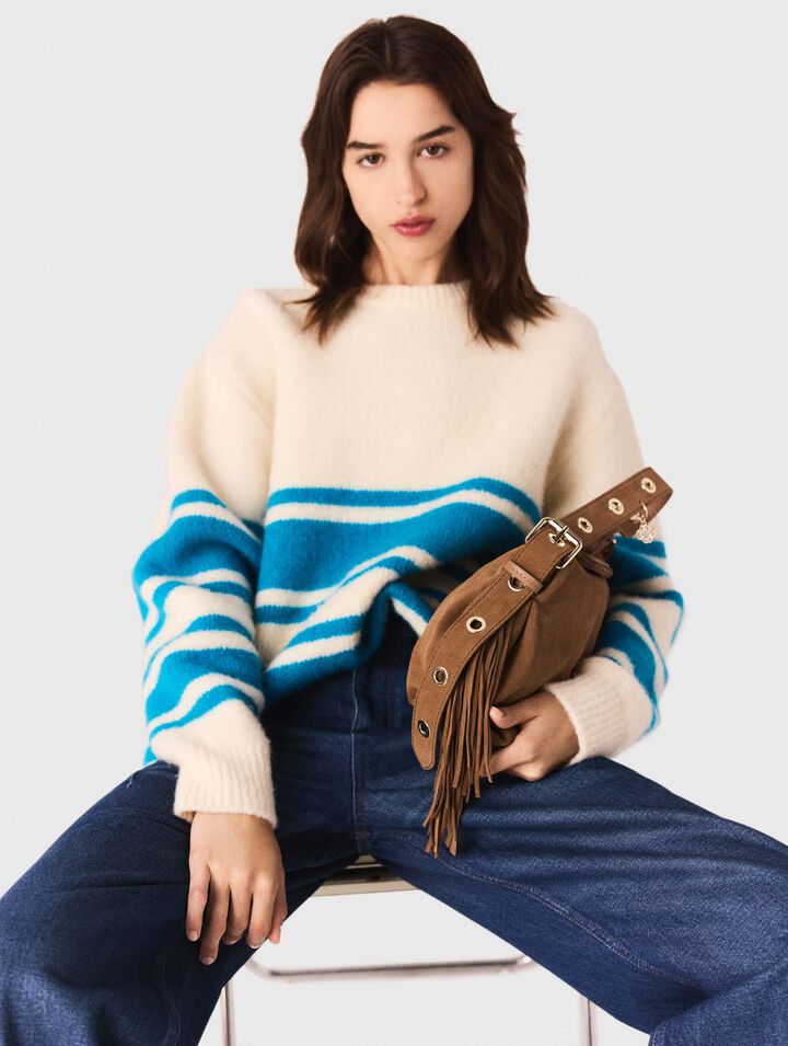 Maglione ampio in lana mélange