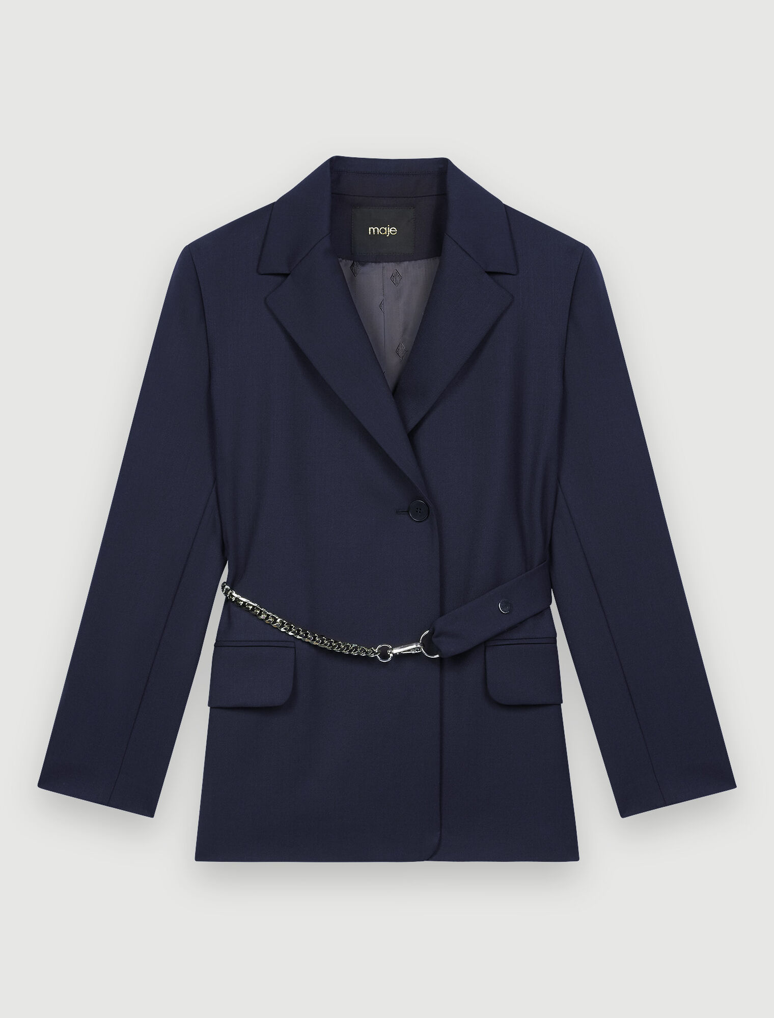 Giacca da tailleur con cintura a catena
