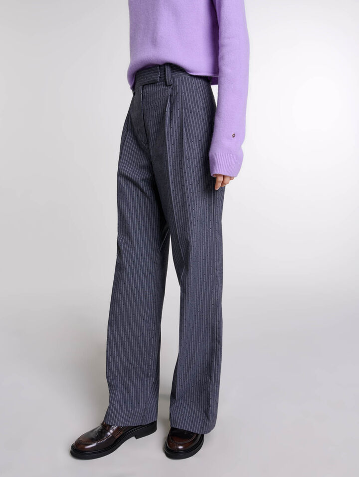 Pantaloni da tailleur glitterati