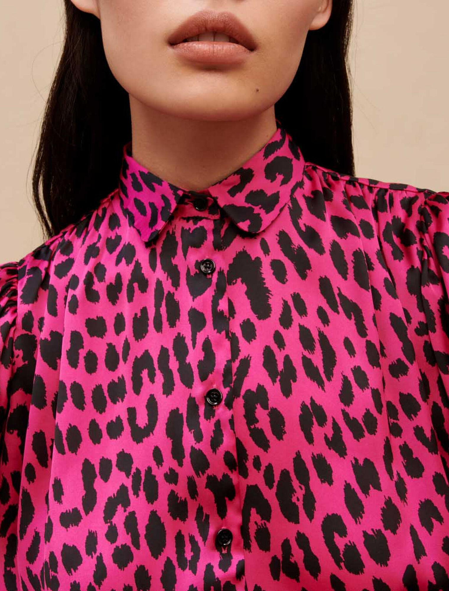 Camicia con stampa leopardo