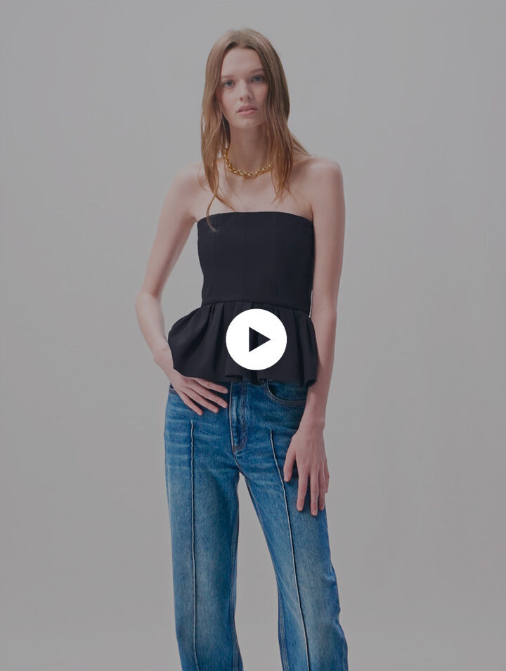 Top a bustino con baschina