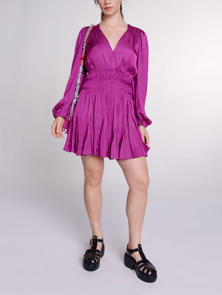 Abito corto satinato