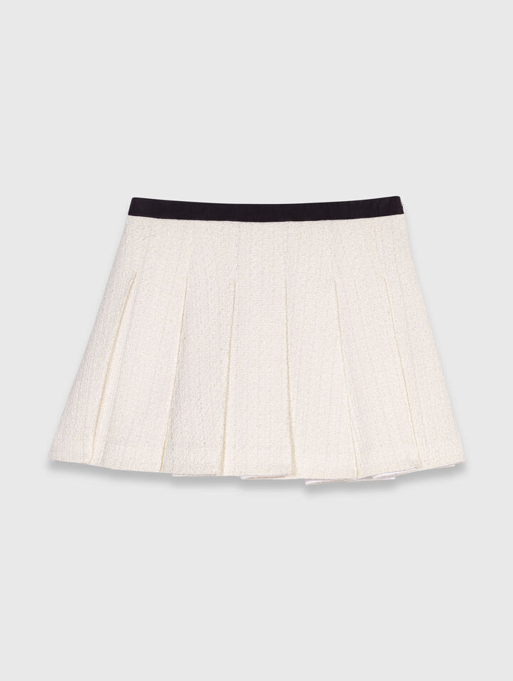 Shorts trompe l'œil in tweed
