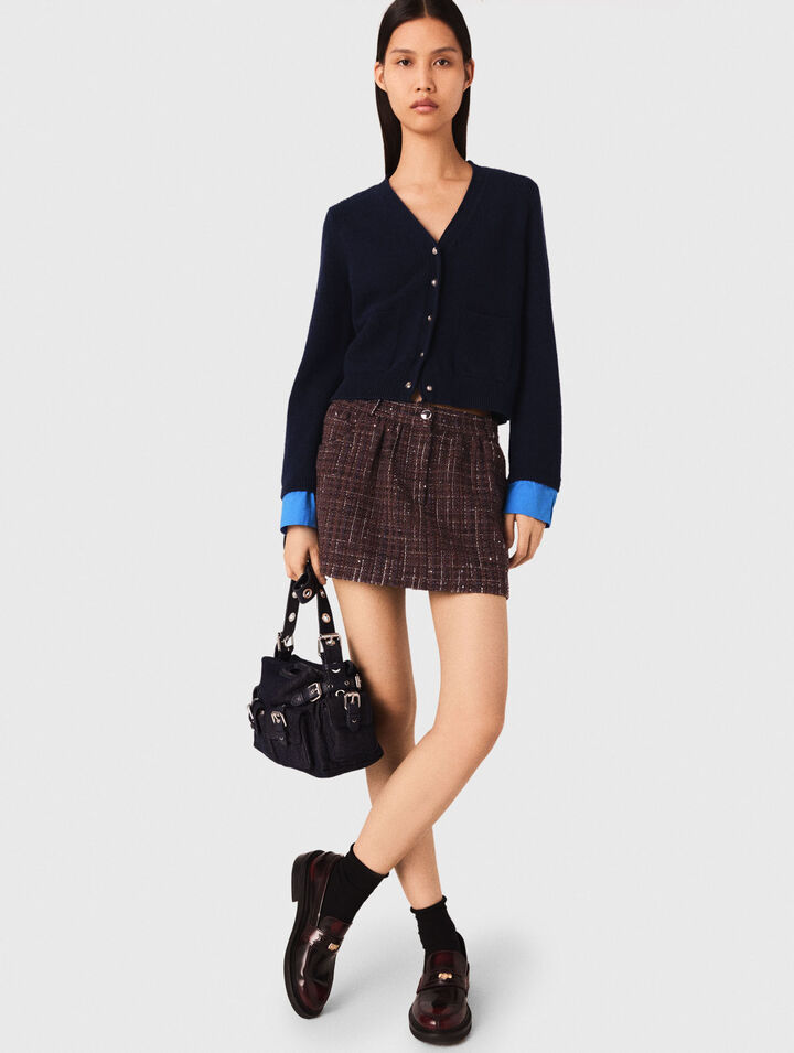Cardigan con dettagli rimovibili