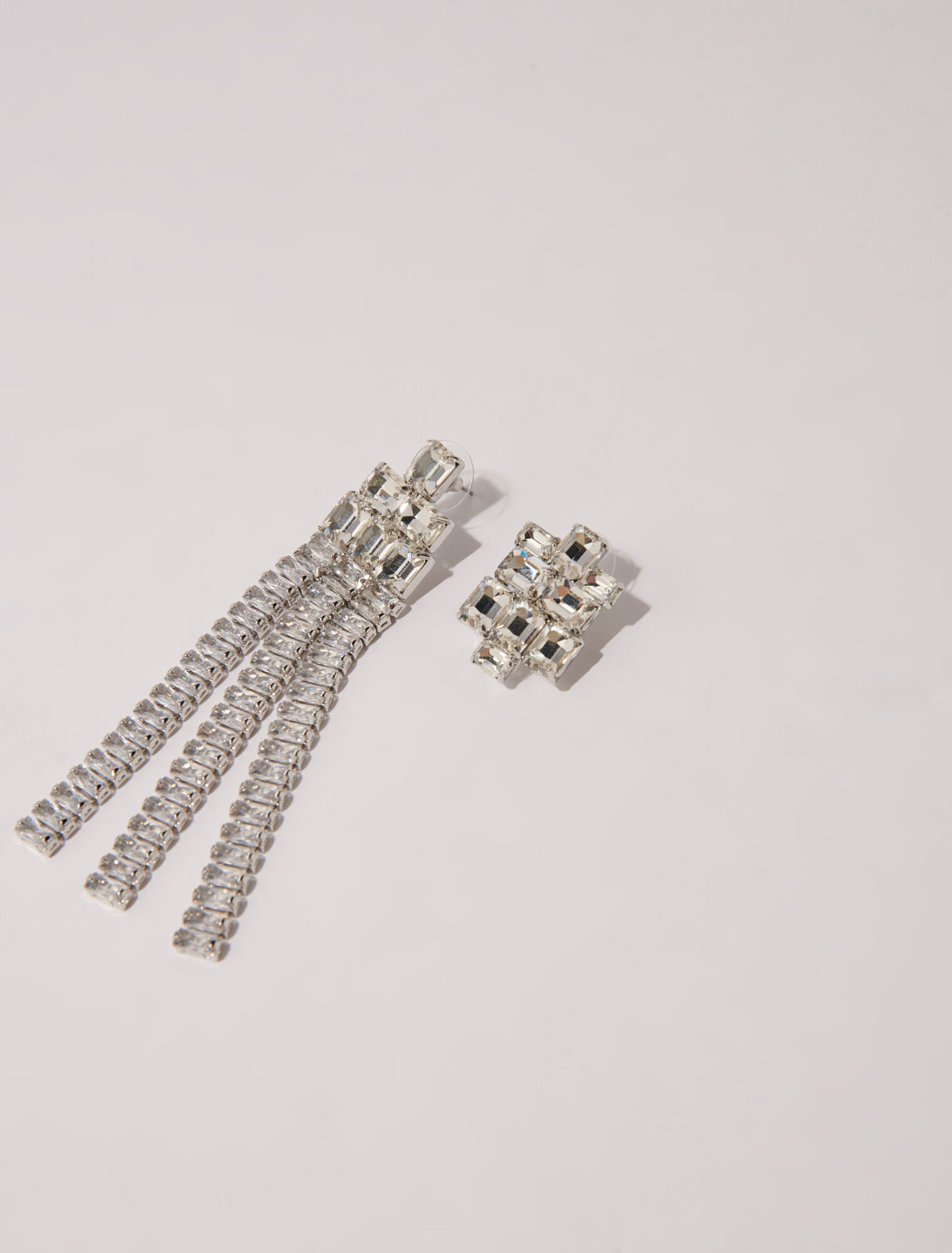 Orecchini con strass a cascata