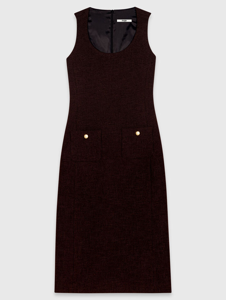 Abito midi in tweed