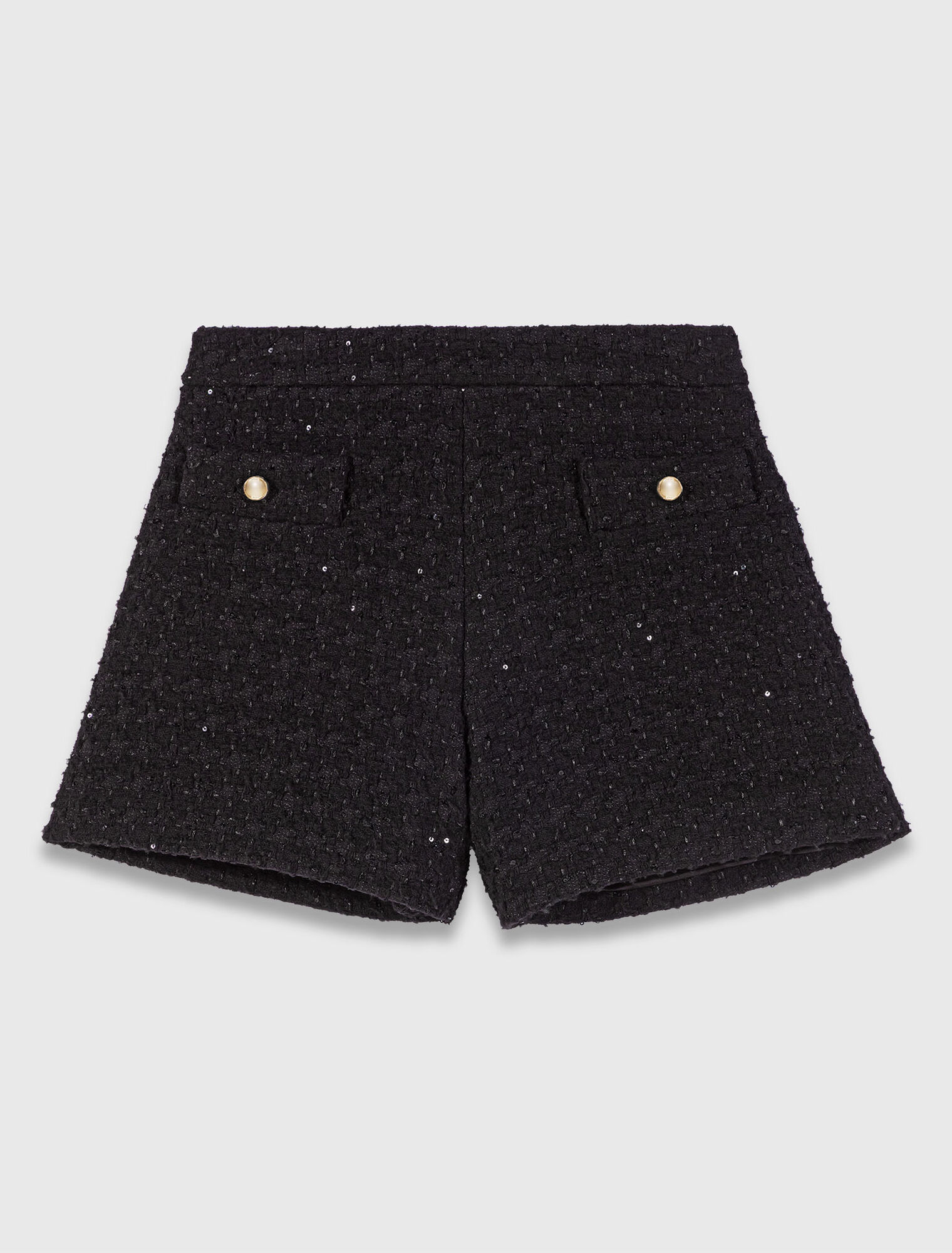 Shorts in tweed con strass