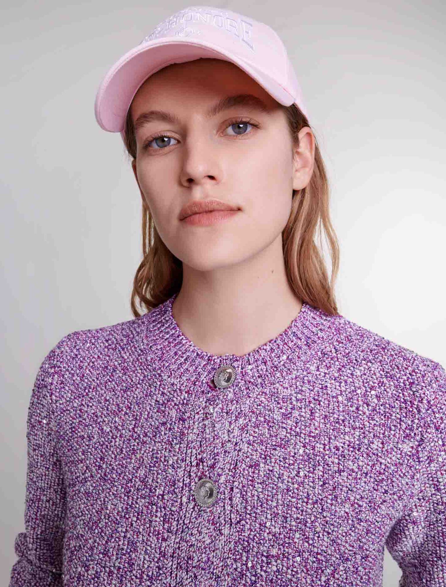 Cardigan in maglia con lustrini