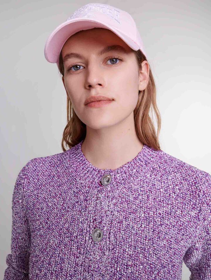 Cardigan in maglia con lustrini