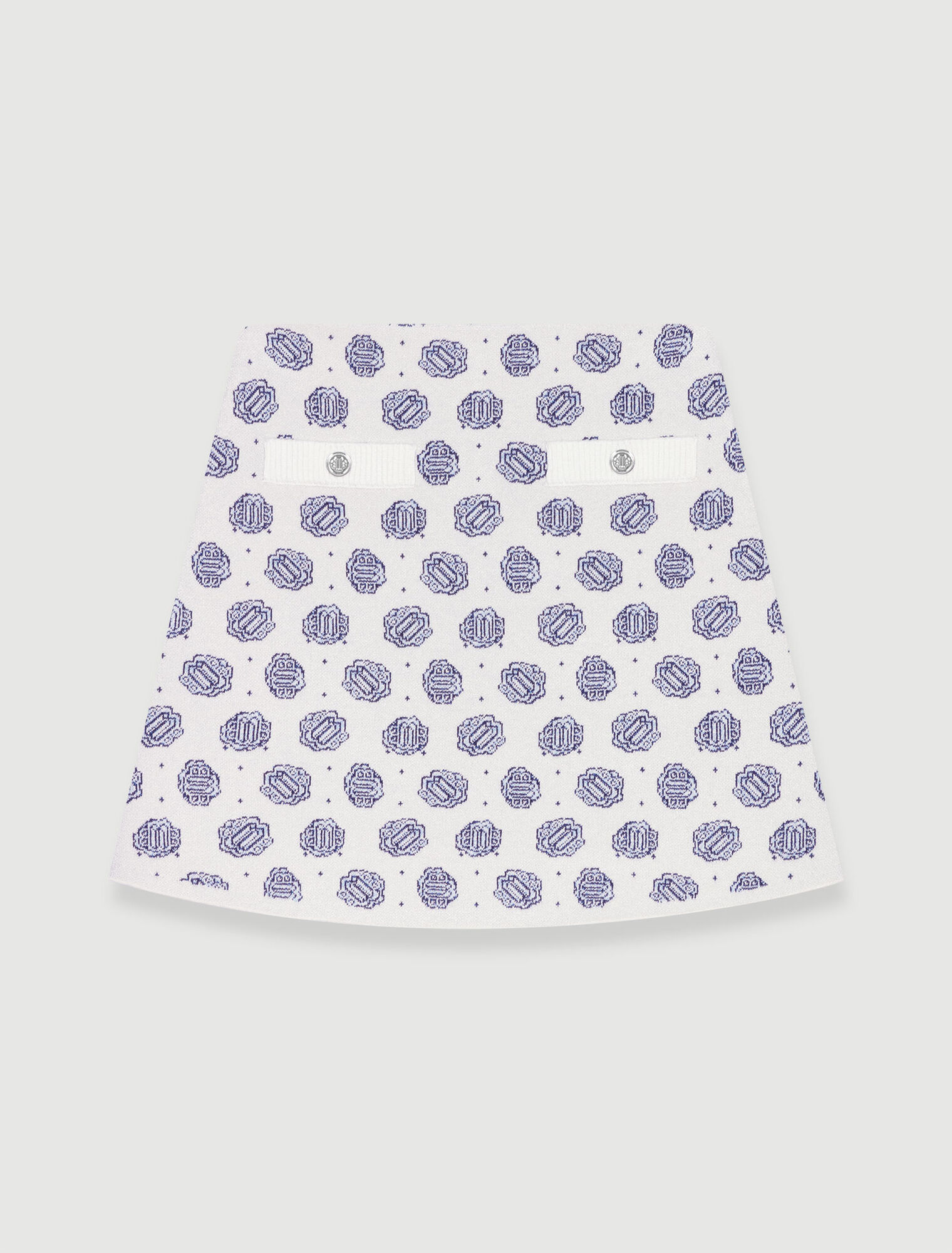 Gonna in maglia con stampa monogramma