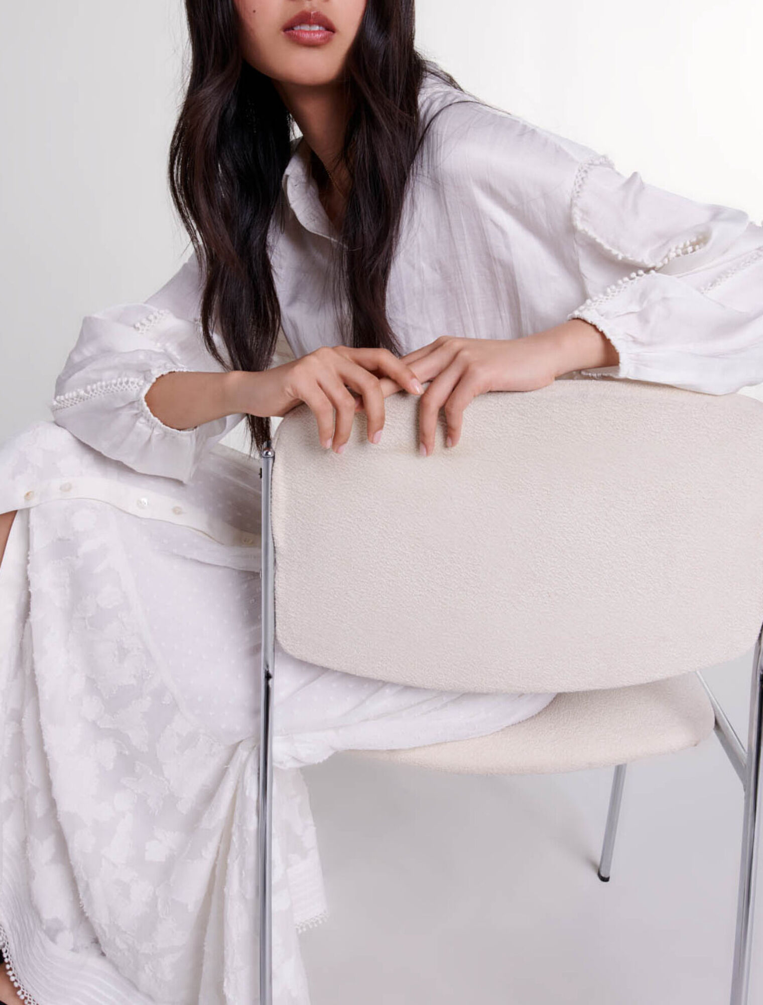 Abito lungo patchwork in cotone