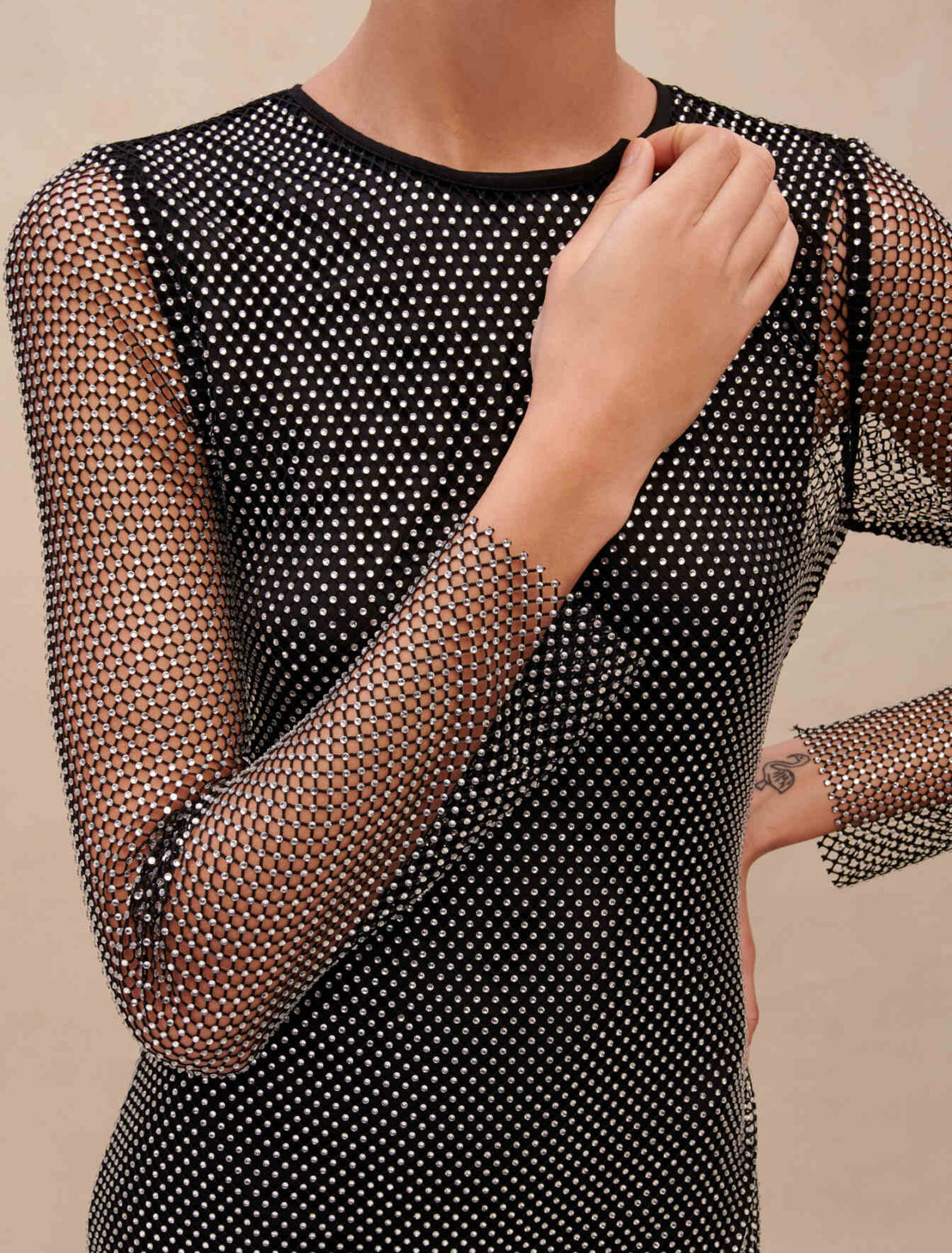 Abito corto con strass