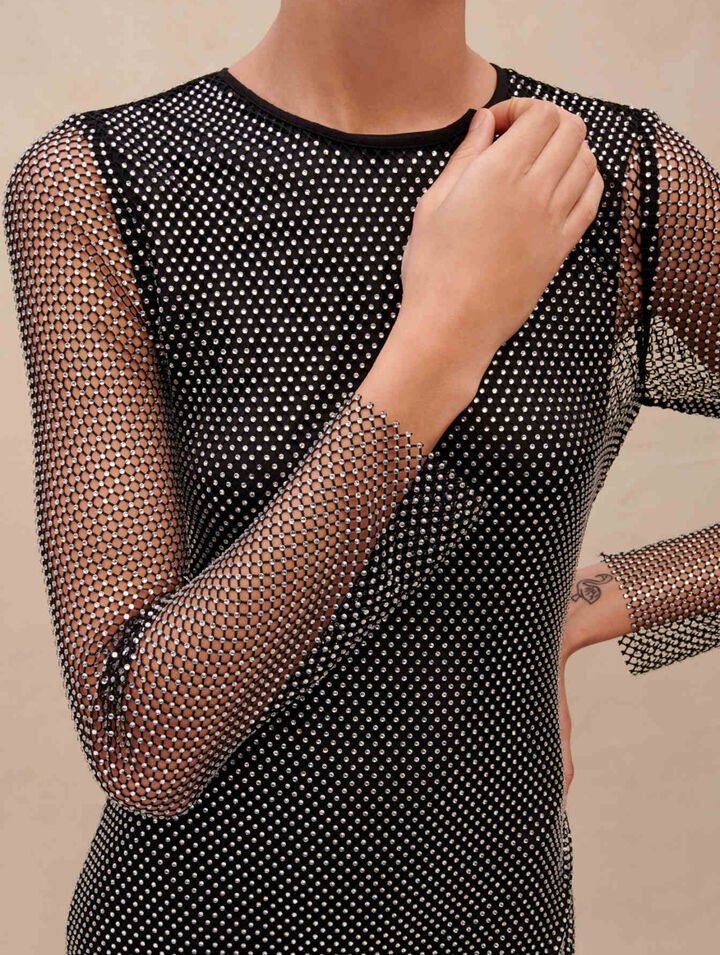 Abito corto con strass