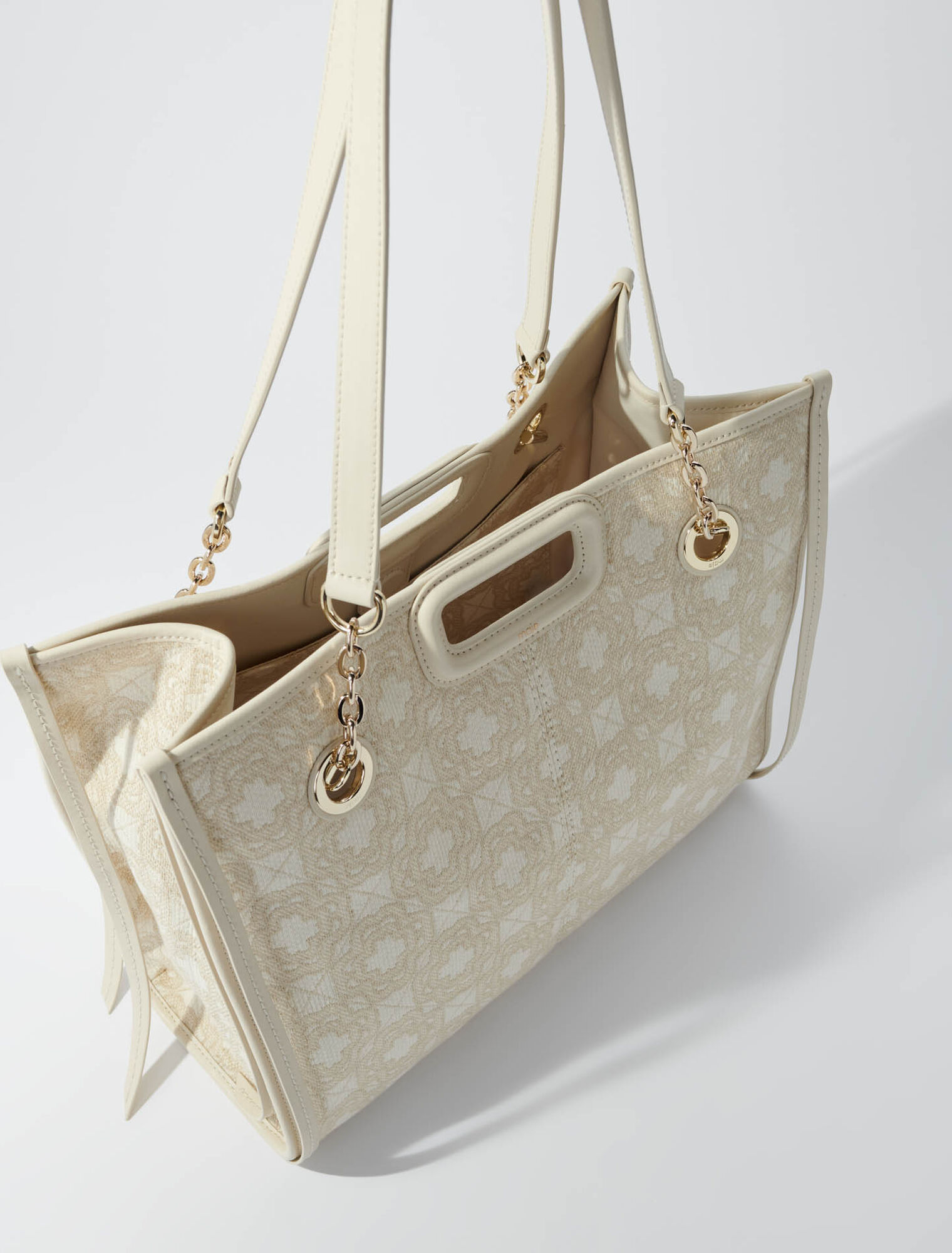 Tote bag in tela con stampa clover
