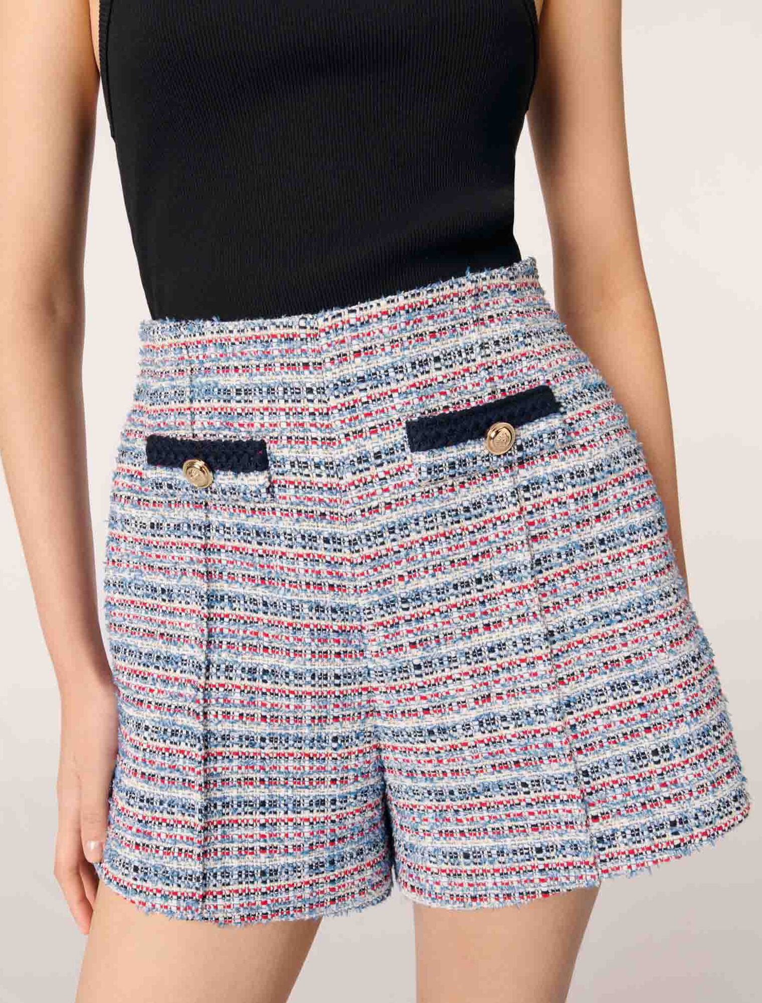 Shorts tweed passamani a contrasto