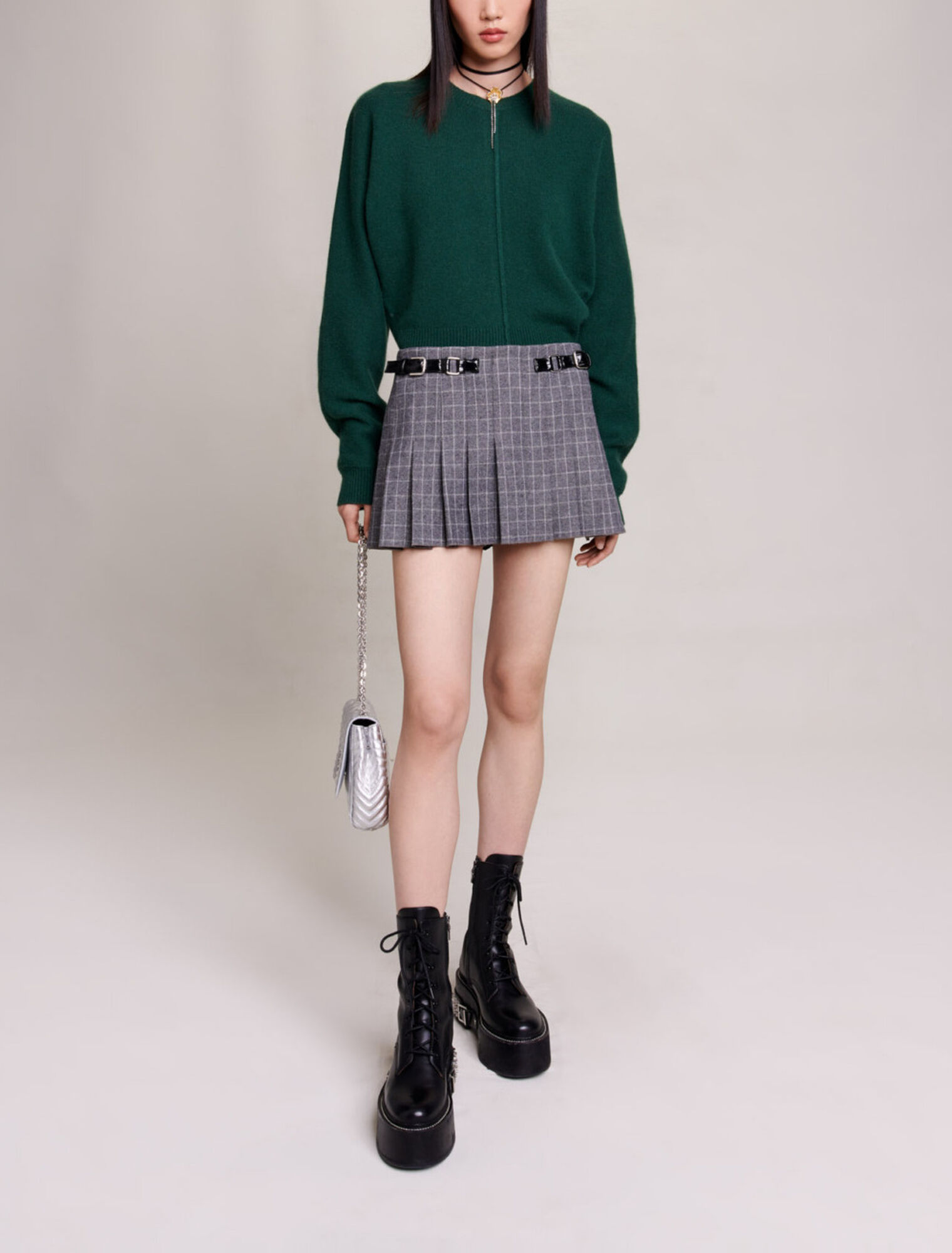 Gonna corta plissettata