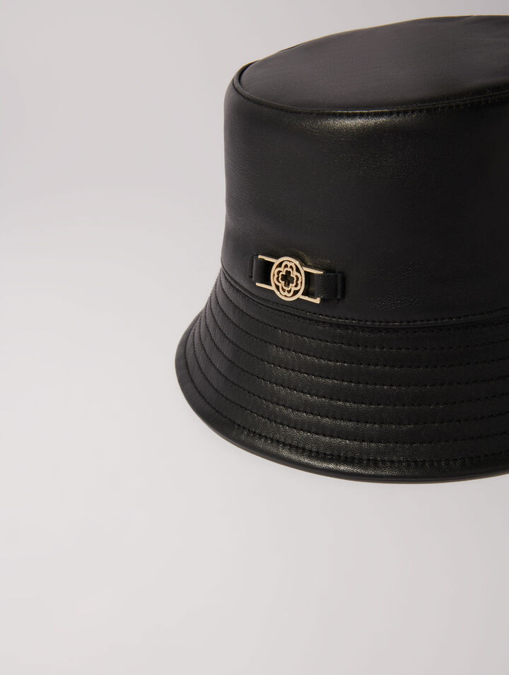 Cappello alla pescatora in pelle