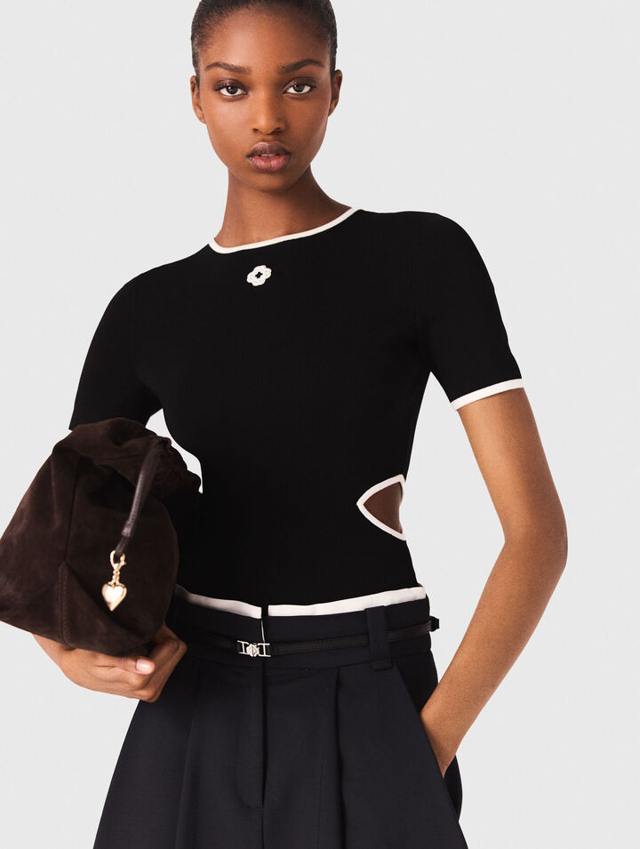 Body traforato in maglia