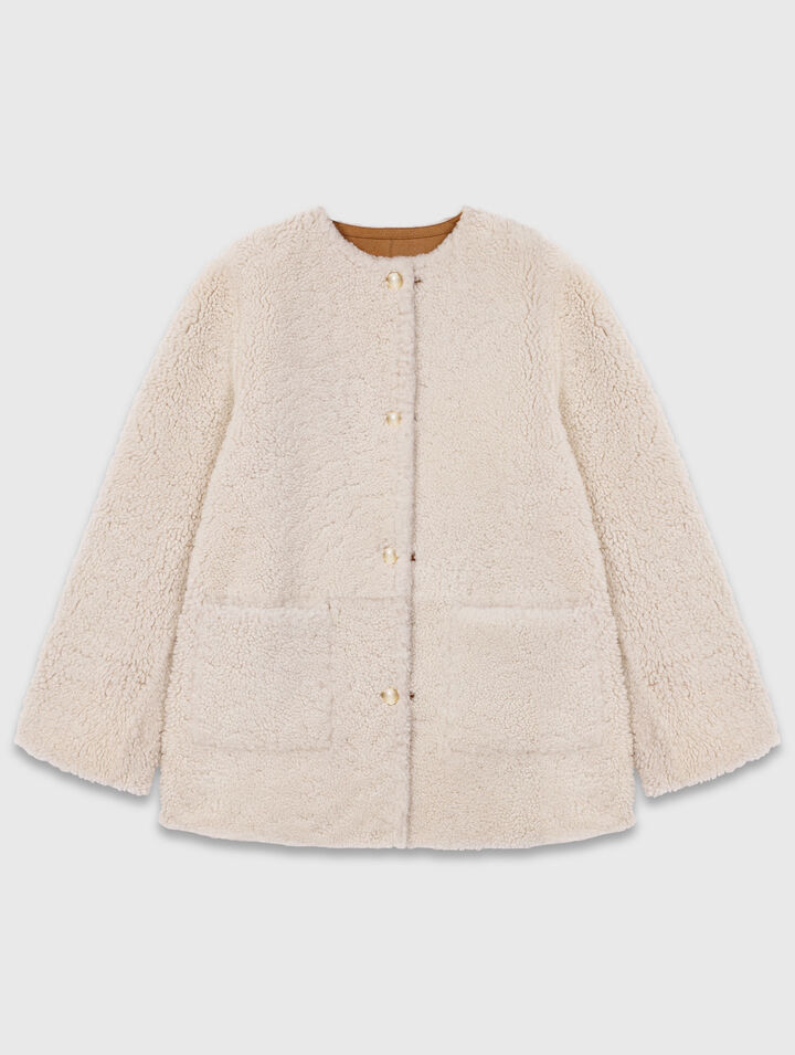 Cappotto reversibile in pelle