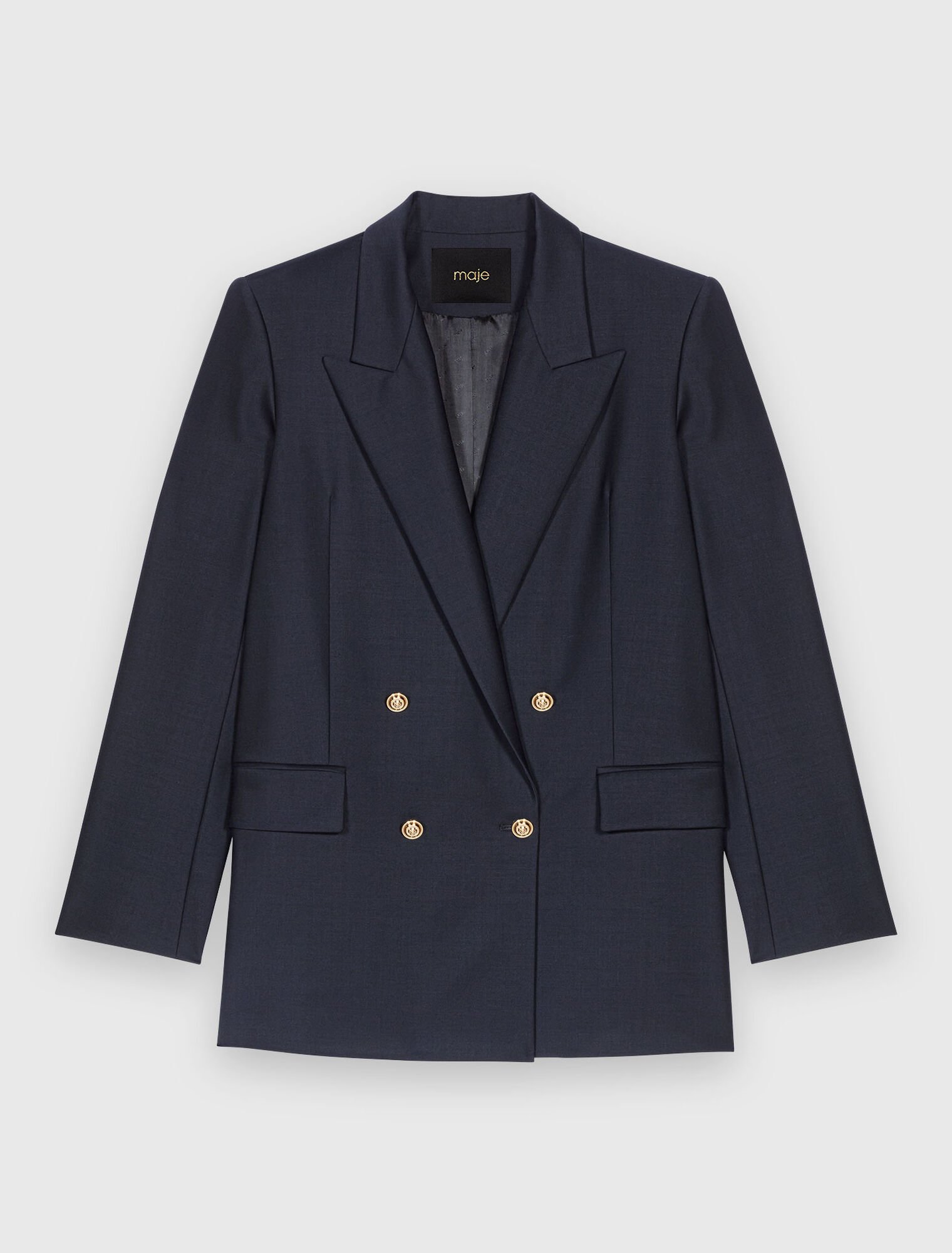 Giacca tailleur con bottoni dorati