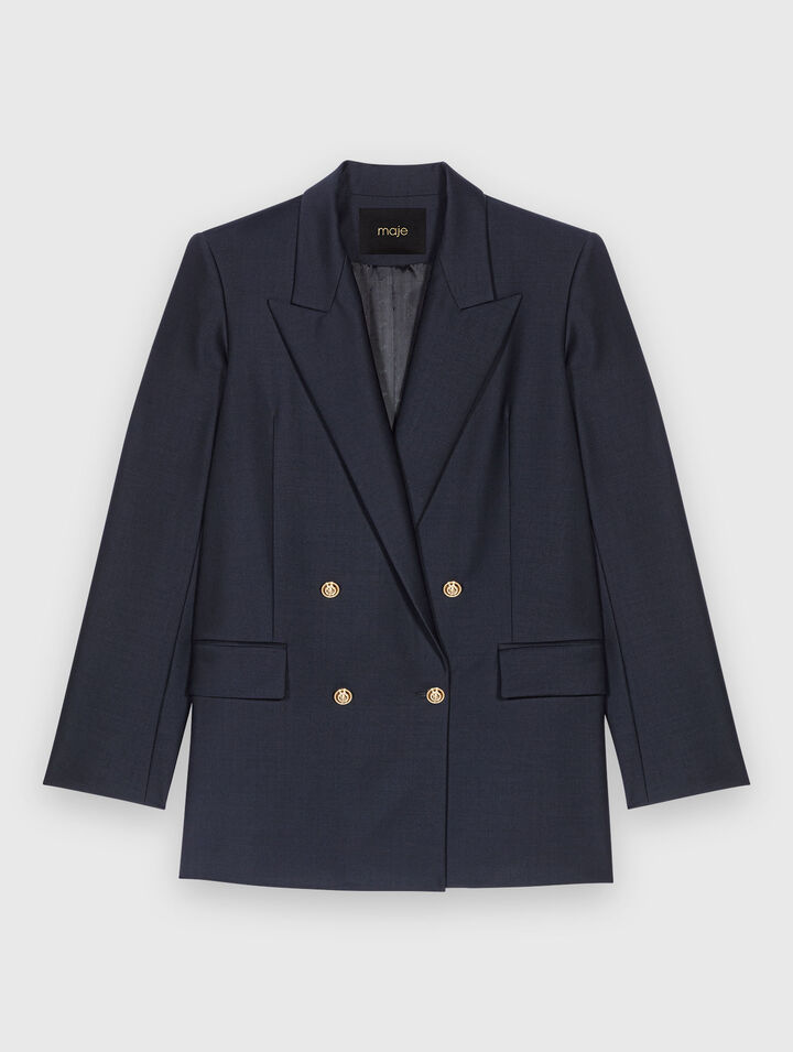 Giacca tailleur con bottoni dorati