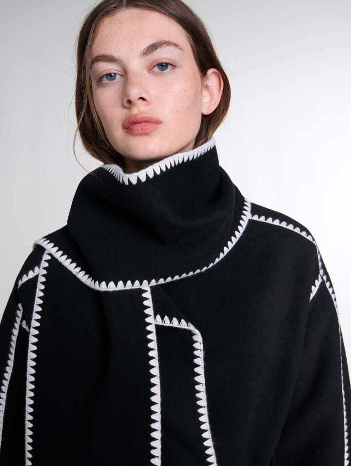 Cappotto bicolor double face
