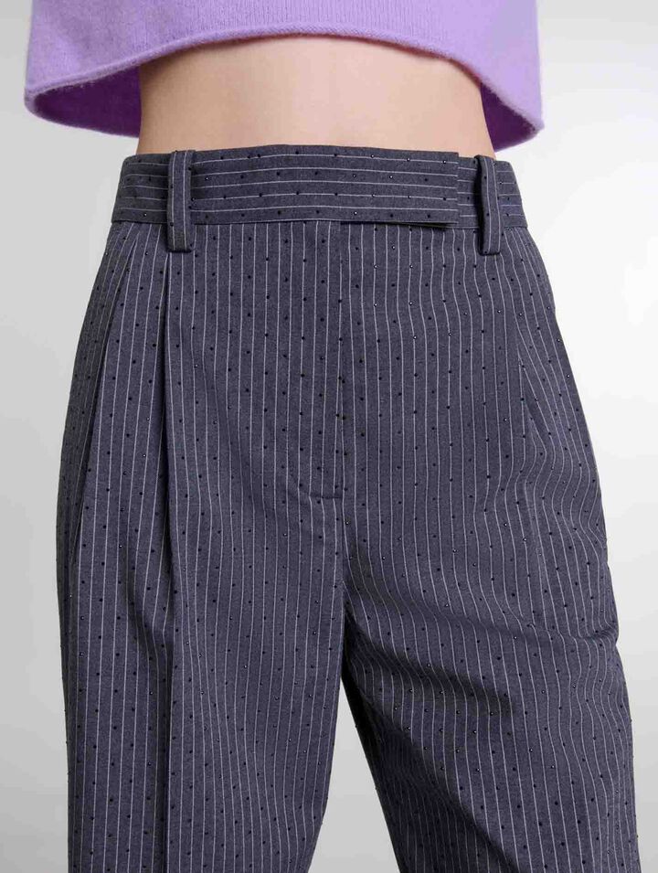 Pantaloni da tailleur glitterati
