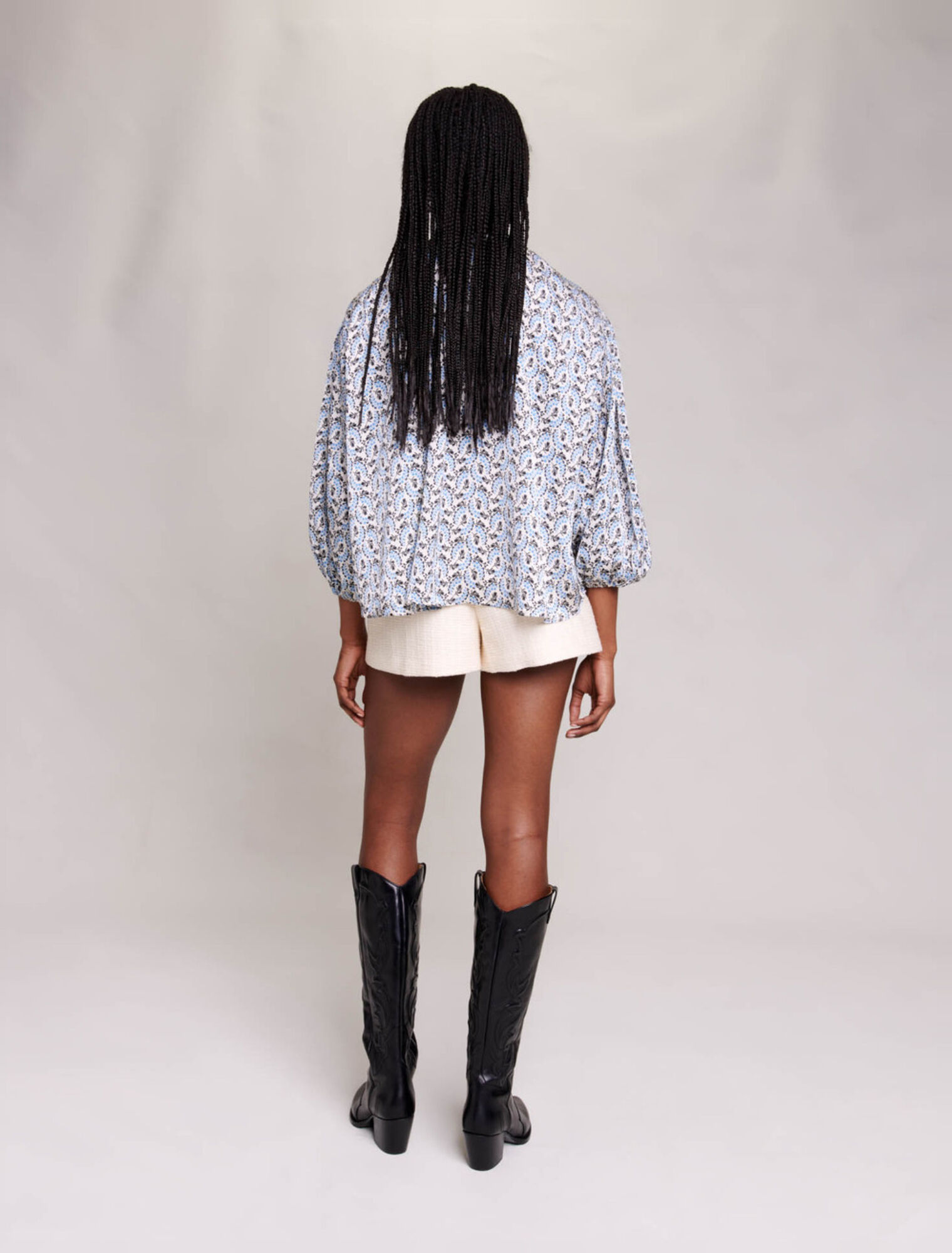 Blusa ampia satinata