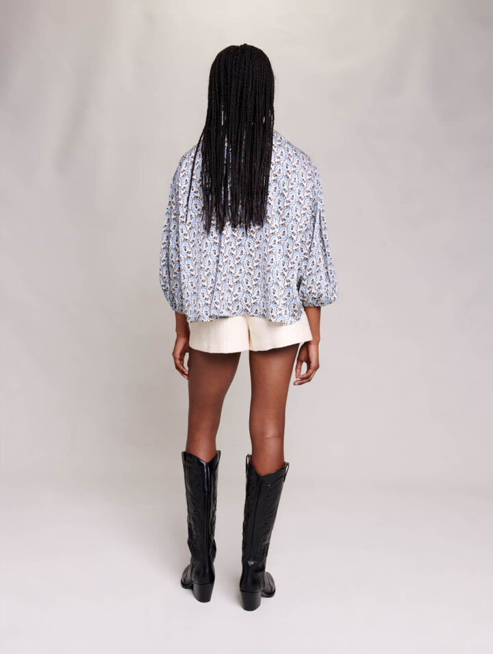Blusa ampia satinata