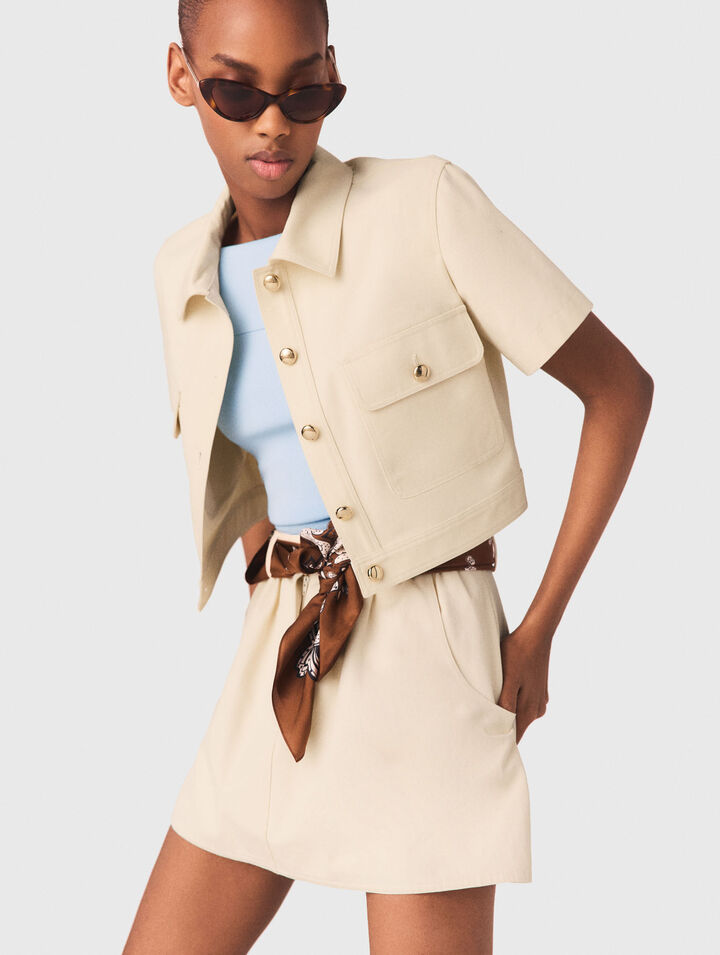 Giacca corta a maniche corte