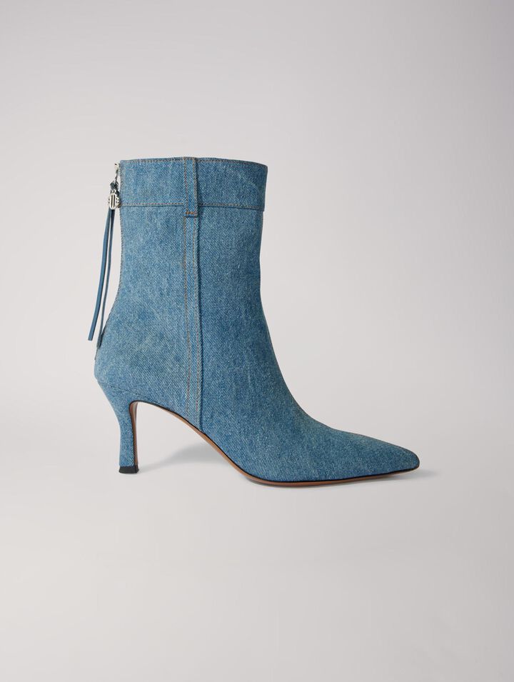 Stivaletti in denim a punta