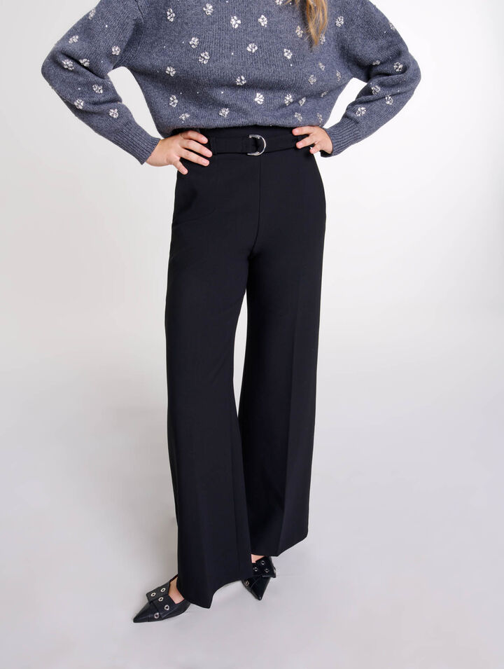 Pantaloni larghi con cintura