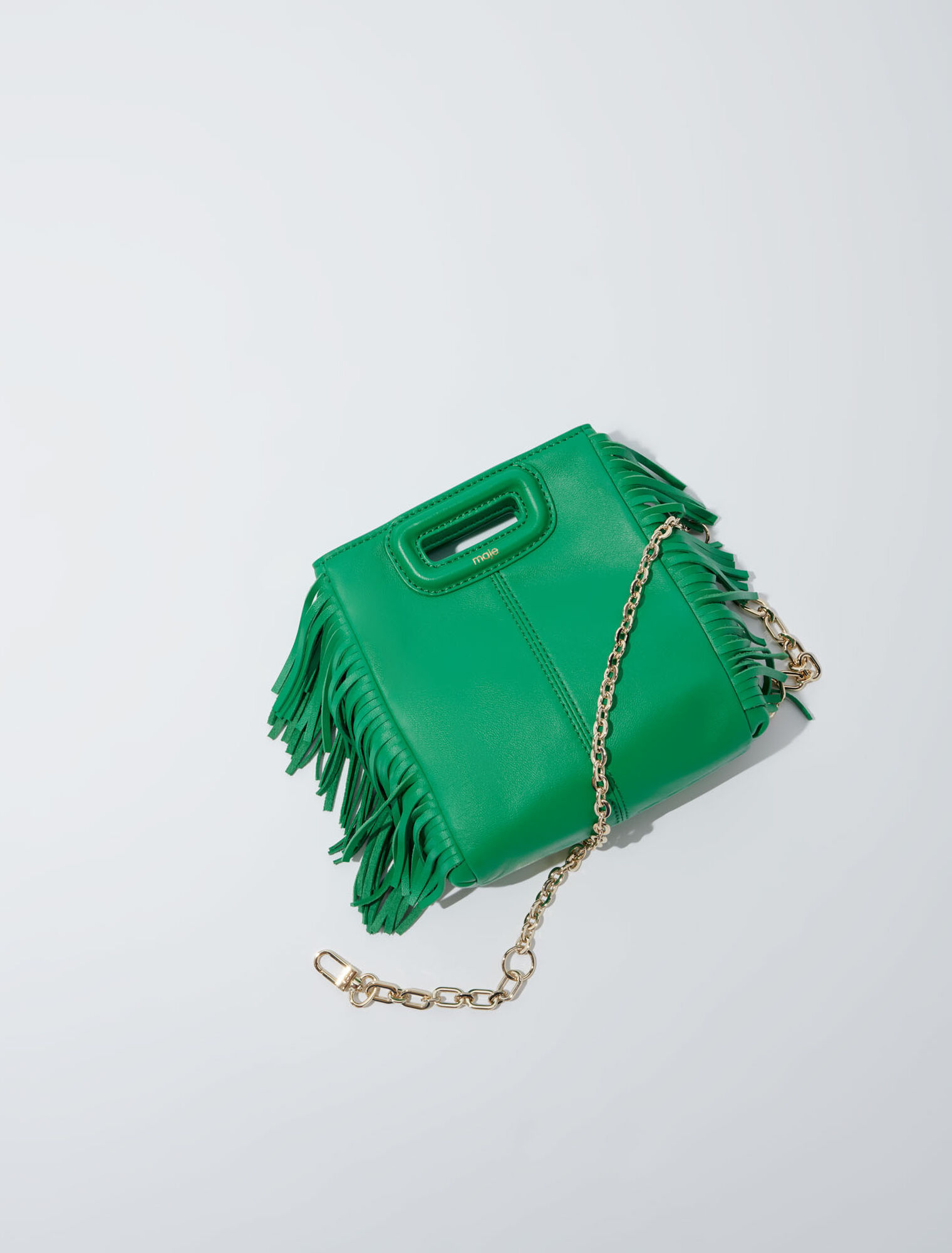 Borsa M in pelle con borchie