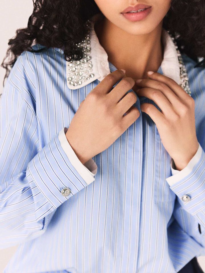 Camicia collo gioiello rimovibile