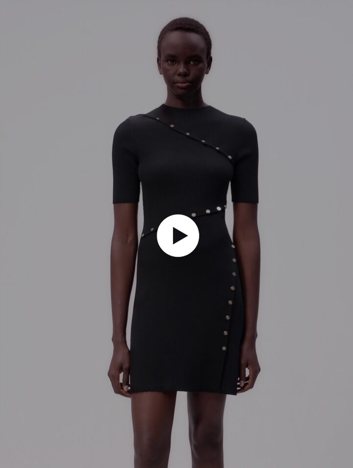 Abito in maglia a costine