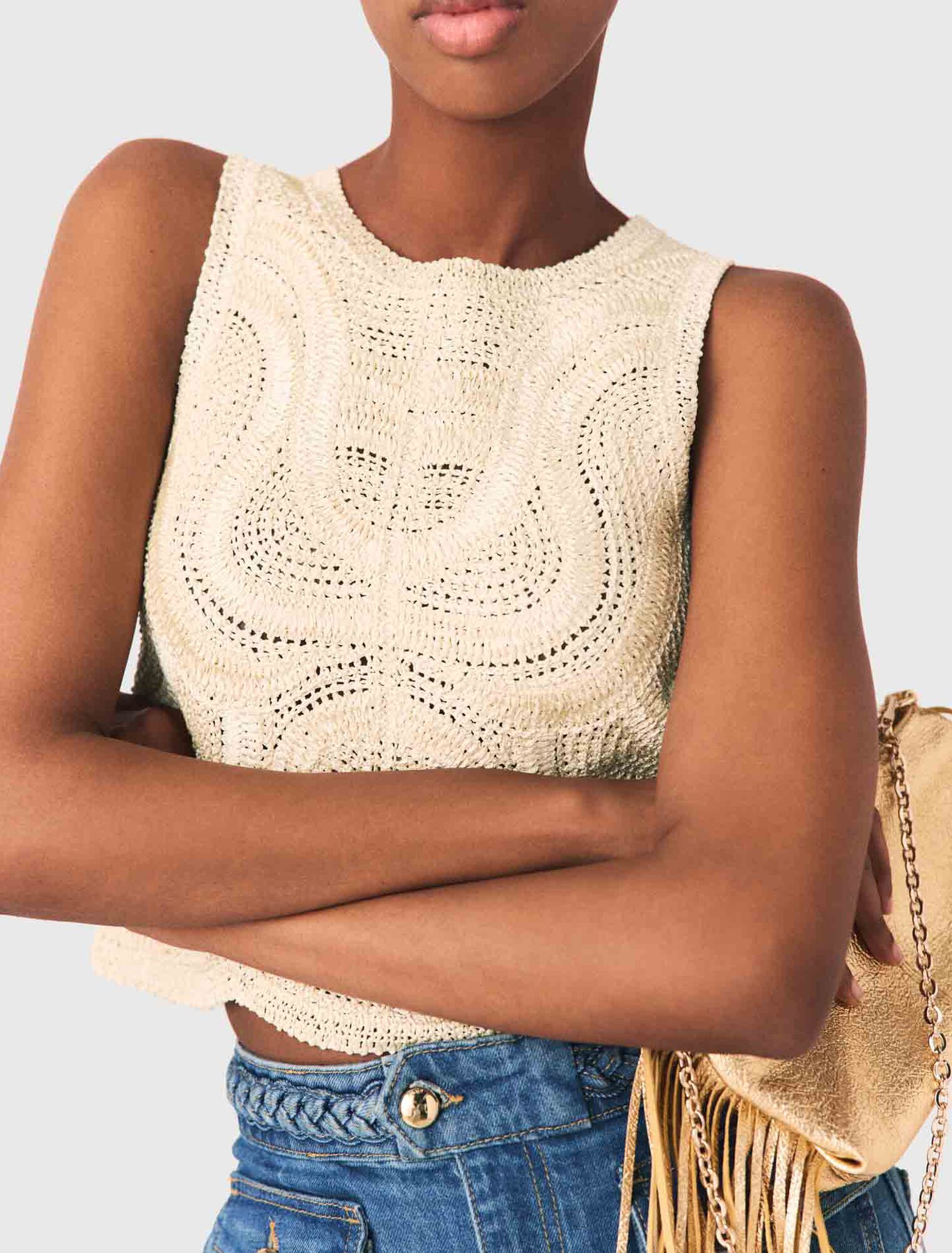 Top senza maniche in crochet