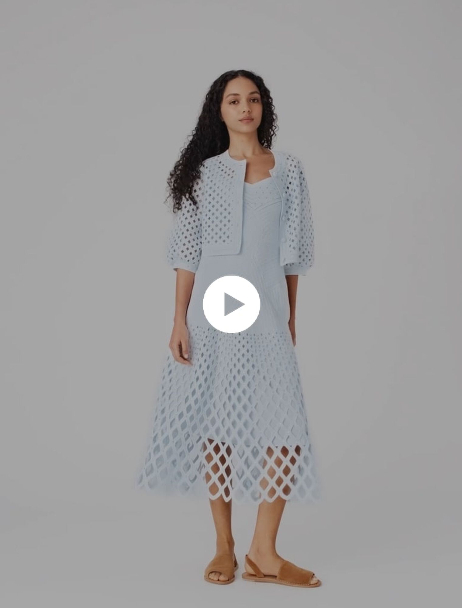 Cardigan crochet glitterato