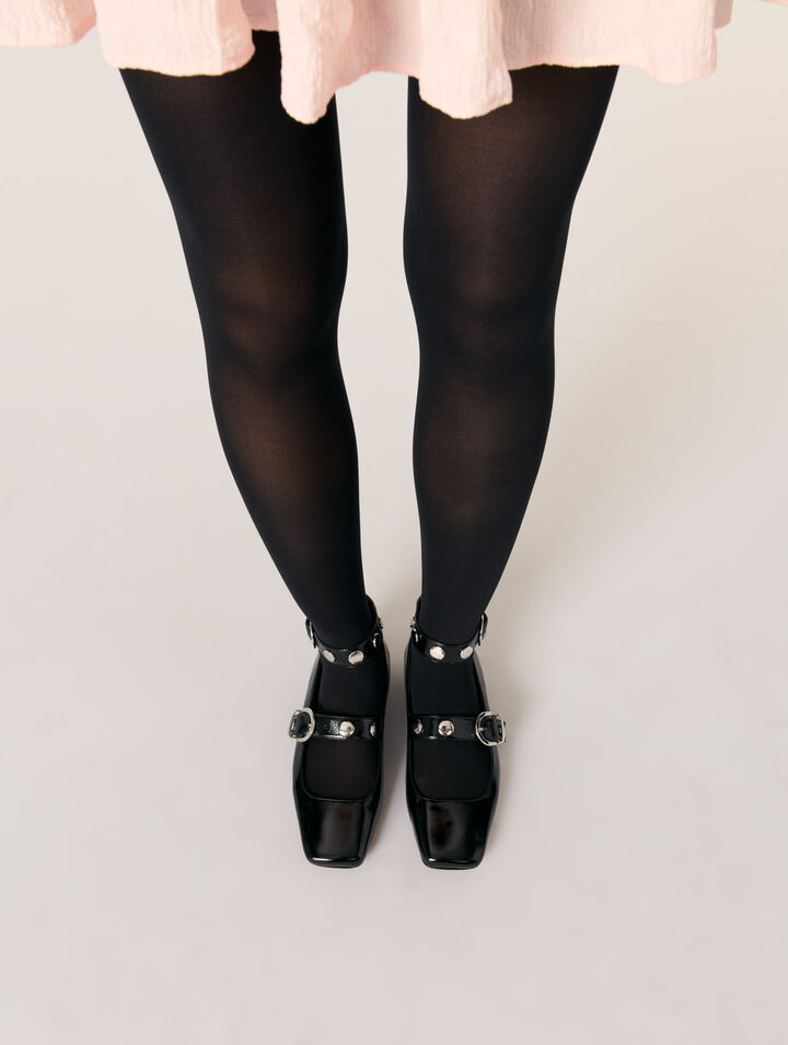 Mary Jane in pelle con borchie