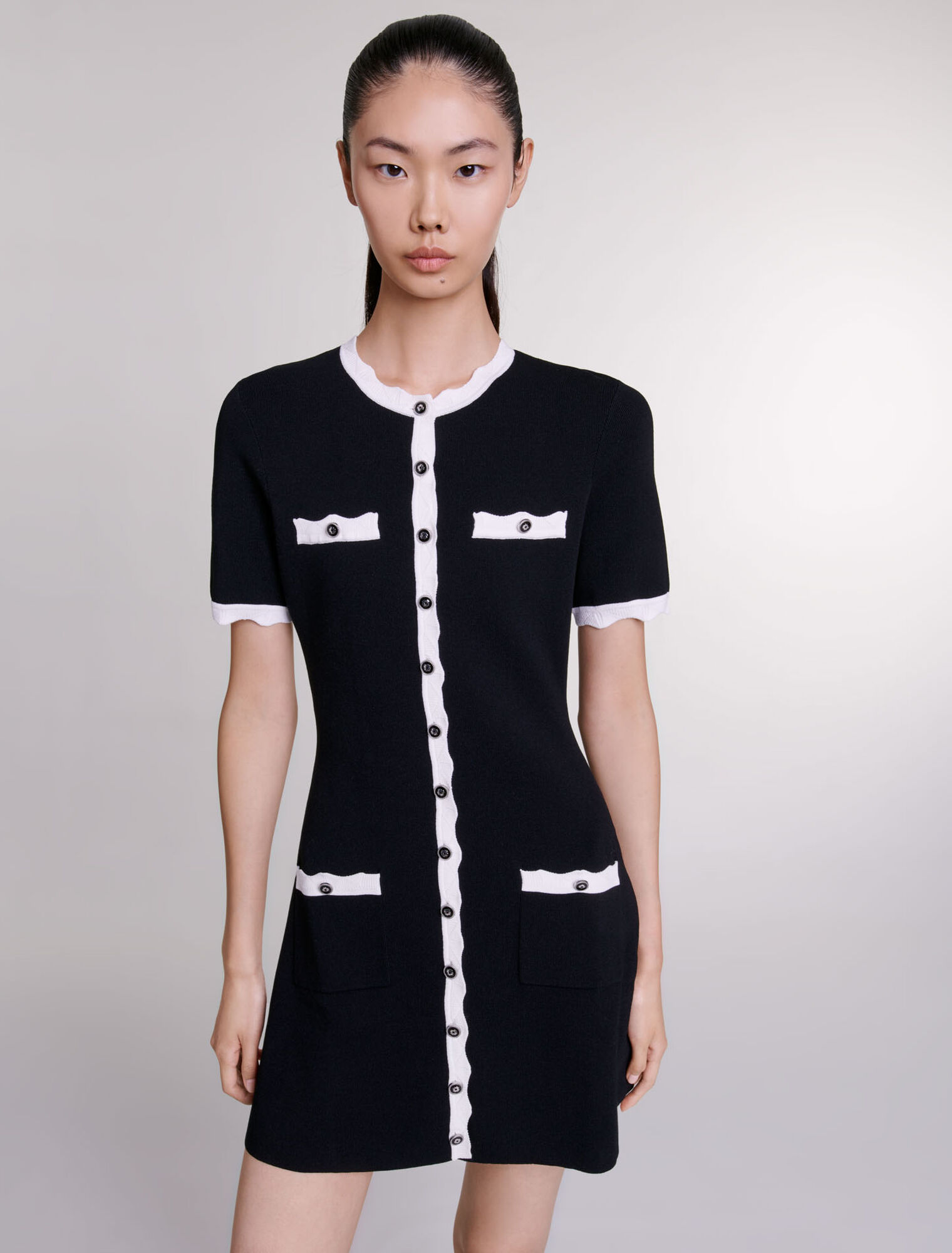 Abito corto in maglia