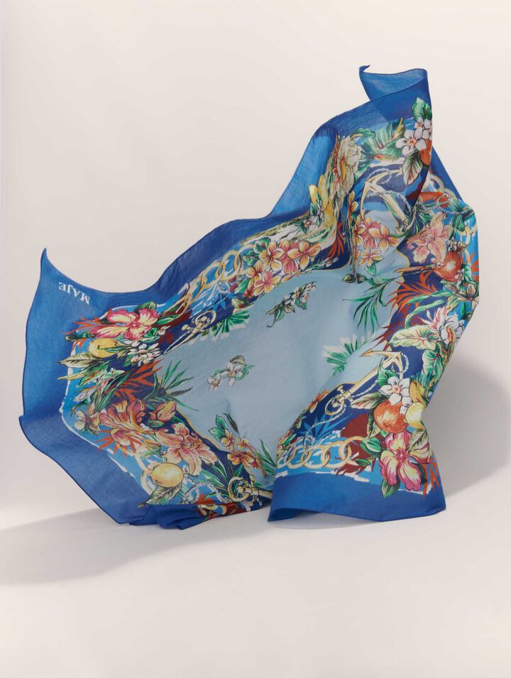 Foulard 90x90cm in cotone stampato