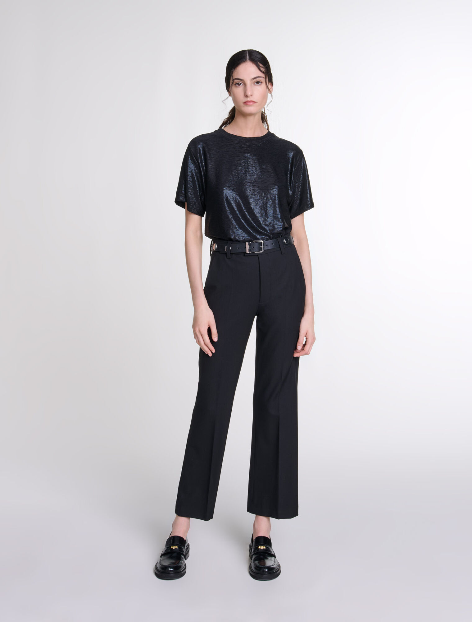 T-shirt in lamé