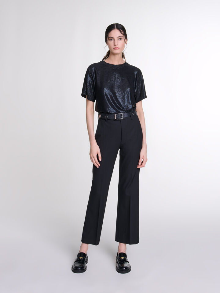 T-shirt in lamé